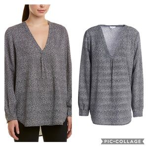 Joie “Daryn” Printed Crepe de Chine Daisy Top